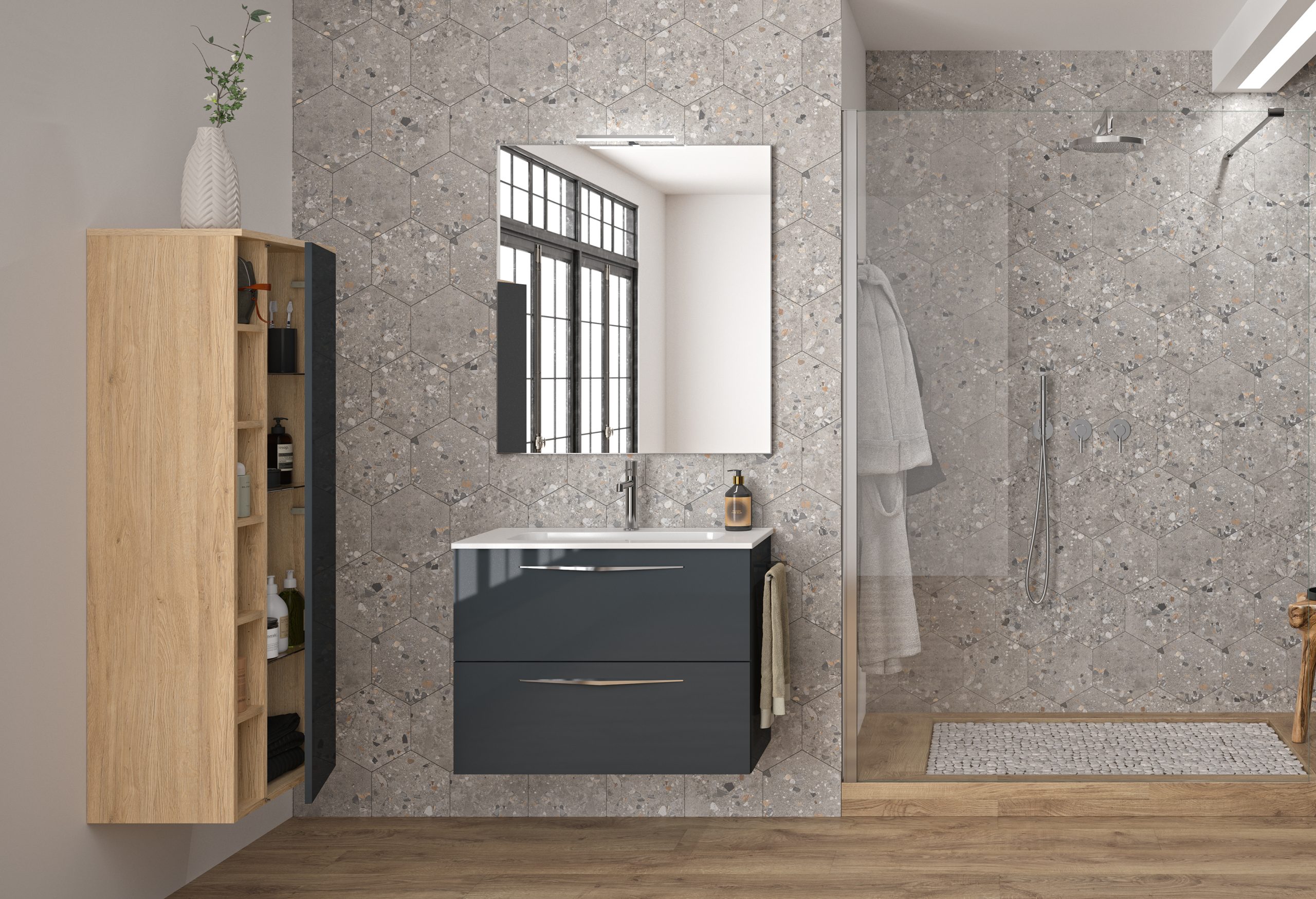 Collection Slim, CEDAM Meuble de salle de bain sur mesure
