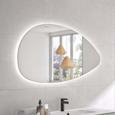 LARGEUR 121 CM - AMANDE MAT POIGNÉES GRIS ANTHRACITE - PLAN EN MARBRE RECONSTITUÉ BRILLANT (ZOPLAN)